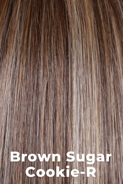 Belle Tress Wigs - Campbell (LSE-4016) - Brown Sugar Cookie-R. Rich brown root seamlessly blends into a warm golden brown base, with delicate highlights in honey and toffee tones.