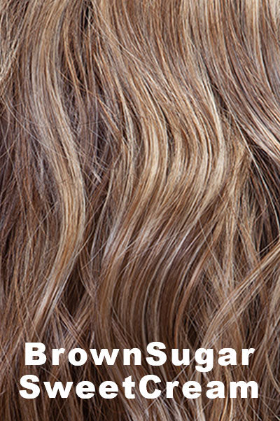 Belle Tress Wigs - Pure Ambrosia (BT-6144) - BrownSugar SweetCream. A mix of dark, medium, and light brown sugar and lightly whipped sweet cream with a hint of buttermilk.