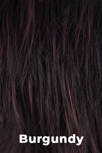 Color Burgundy for Amore wig Codi #2543. Dark reddish brown with subtle red highlights.