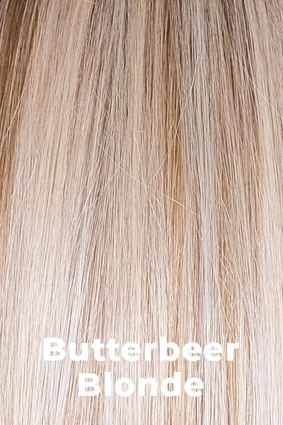 Belle Tress Wigs - Pure Ambrosia (BT-6144) - Butterbeer Blonde. Medium brown root with a blend of sandy blonde, ash blonde, and light blonde. (Rooted Color).