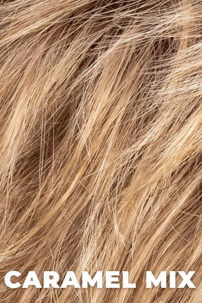 Ellen Wille Wigs - Carol - Caramel Mix Petite/Average. Dark Honey Blonde, Lightest Brown, and Medium Gold Blonde Blend.