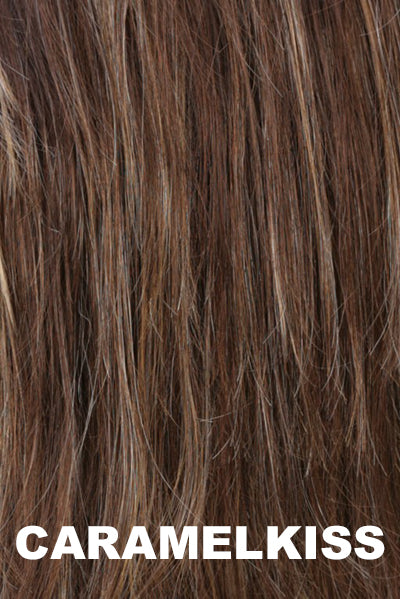 Estetica Wigs - Jagger - CARAMELKISS. Golden Brown w/ Light Copper Blonde Highlights.