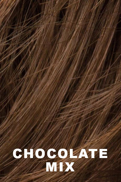 Ellen Wille Wigs - Zizi - Chocolate Mix Petite/Average. Medium to Dark Brown Base with Light Reddish Brown Highlights.