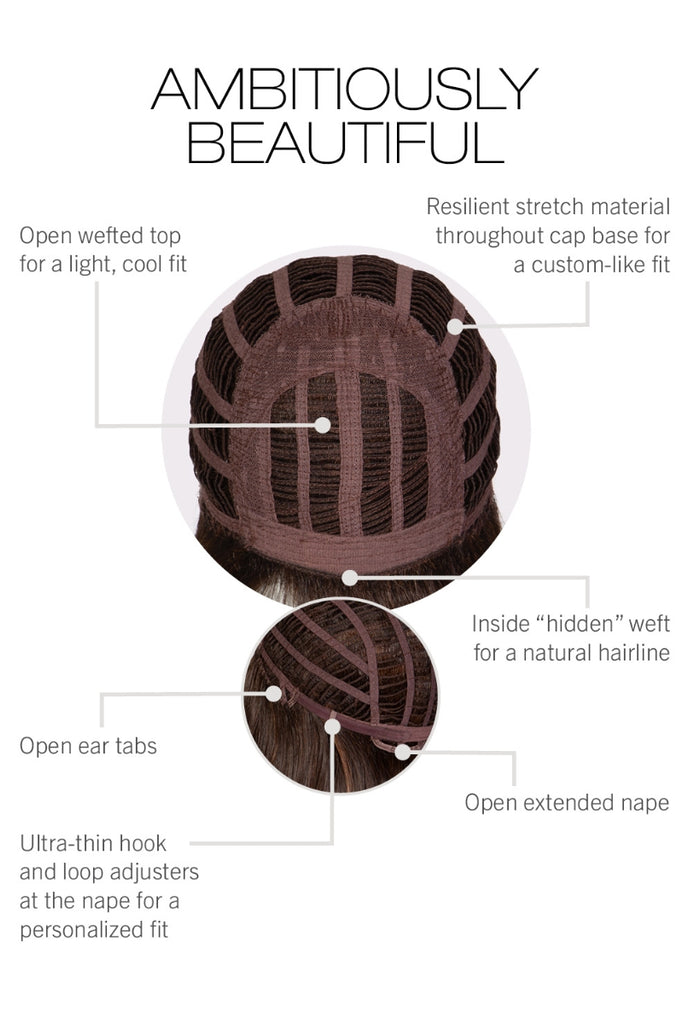 Capless cap construction showing the open wefted cap.