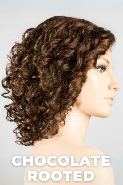 Medium to Dark Brown Base with Light Reddish Brown Highlights and Dark Roots.