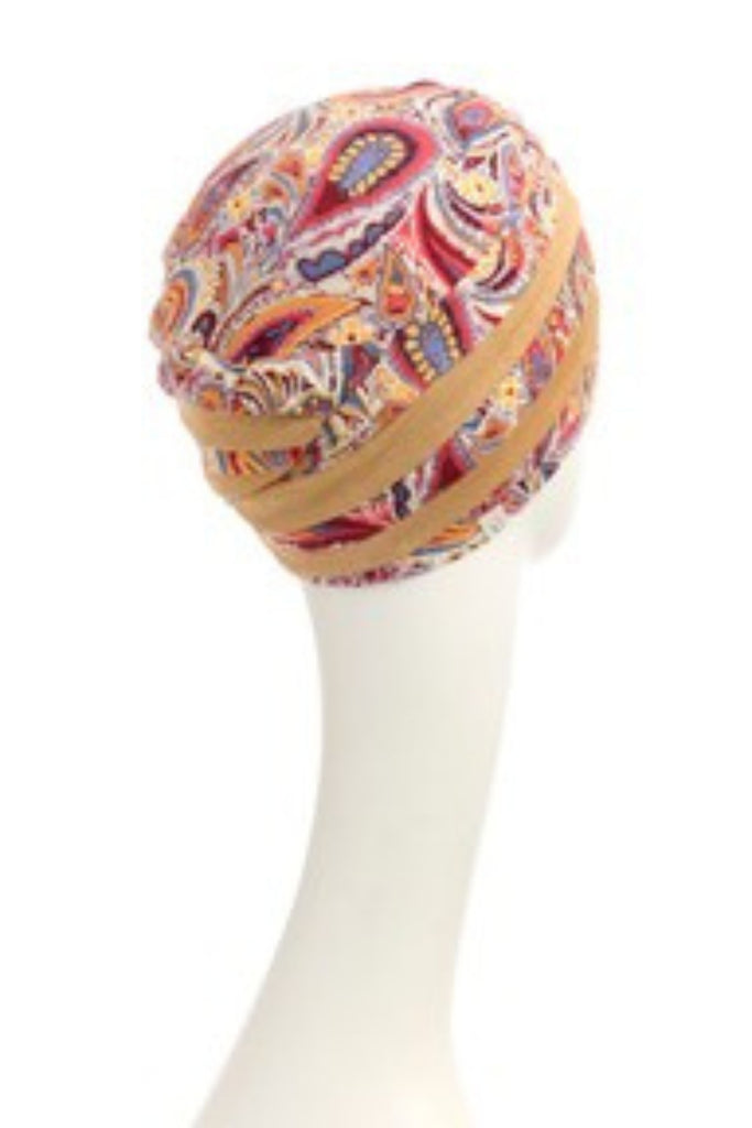Shanti Turban with prints in the color Moroccan Paisley.