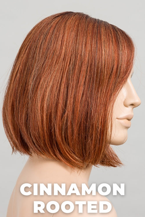Ellen Wille - Vivi - Cinnamon Rooted. Medium Brown, Bright Copper Red, and Auburn blend with Dark Roots