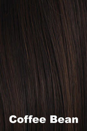 Color Coffee Bean for Orchid wig Jodie (#6540). Rich dark brown with cool tones undertones.