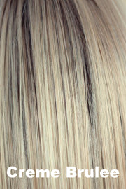 Color Creme Brulee for Orchid wig Marion (#6541). Caramel honey root with a light ivory and soft cream blonde base.