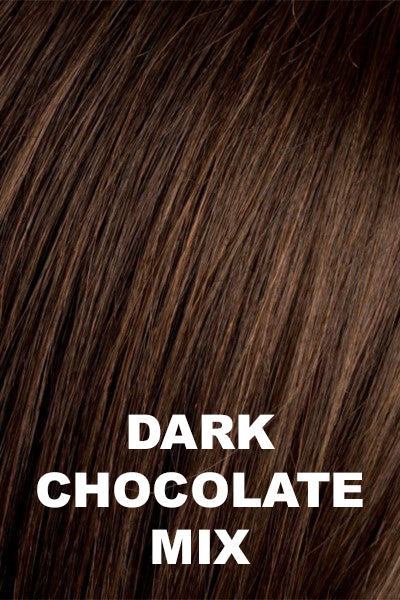 Mix of Dark Brown, Dark Auburn and Darkest Brown.