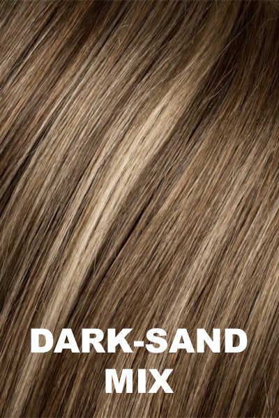 Ellen Wille Wigs - City - Dark Sand Mix Petite/Average. Light Brown Base with Lightest Ash Brown and Medium Honey Blonde Blend.