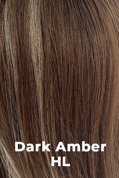 Dark Brown Roots on a Medium Reddish Brown Base w/ Light Reddish Brown & Pale Champagne Highlights.