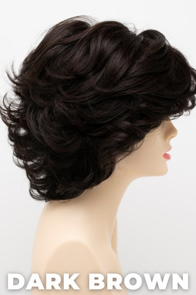 Color Swatch Dark Brown for Envy wig Savannah.  A blend of rich dark brown and dark mahogany brown with cool undertones.