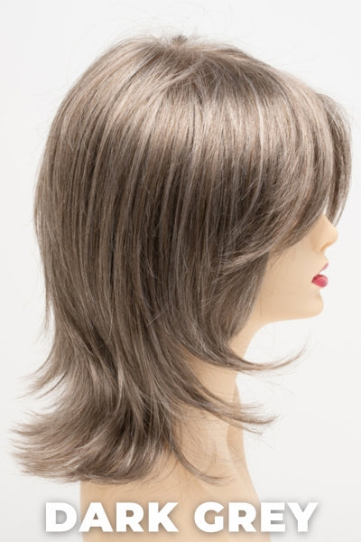 Color Swatch Dark Grey for Envy wig Rose.  Silver grey base with hints of neutral brown woven throughout.