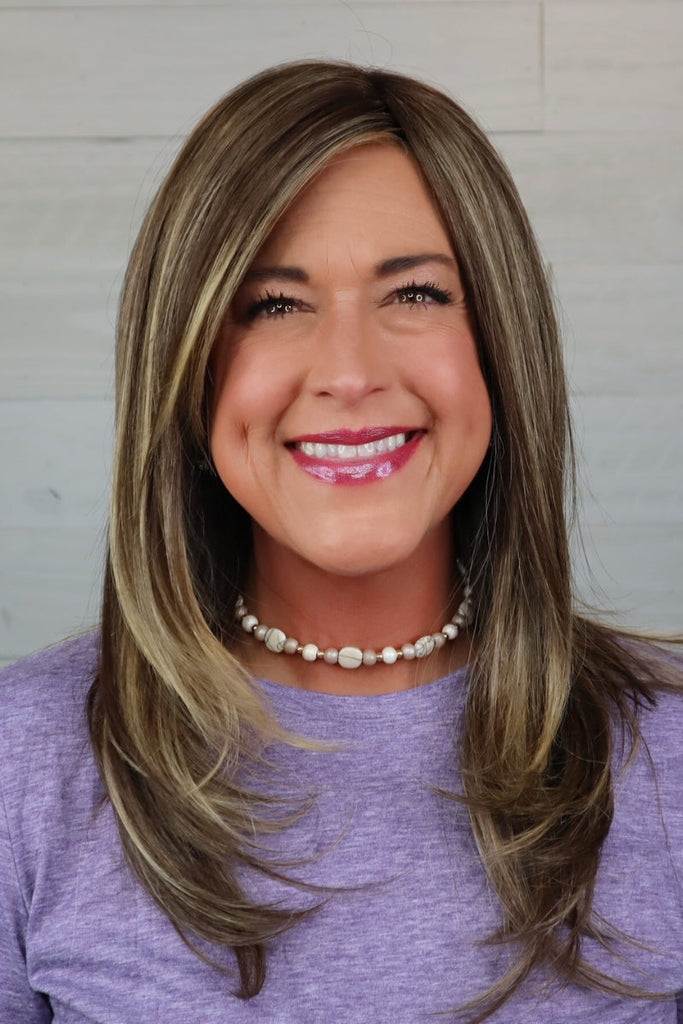 Denise Sheets modeling Lauren by Belle Tress.