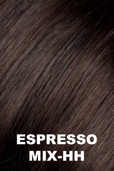 Ellen Wille Wigs - Yara - Remy Human Hair wig Ellen Wille Espresso Mix Petite-Average. Darkest Brown Base Blended with Dark Brown and Warm Medium Brown.