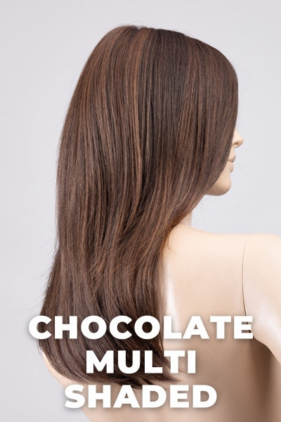 Ellen Wille Wigs - Alasia Super - Chocolate Multi Shaded. Dark Brown Blend with Dark Auburn and Dark Strawberry Blonde with Shaded Roots.
