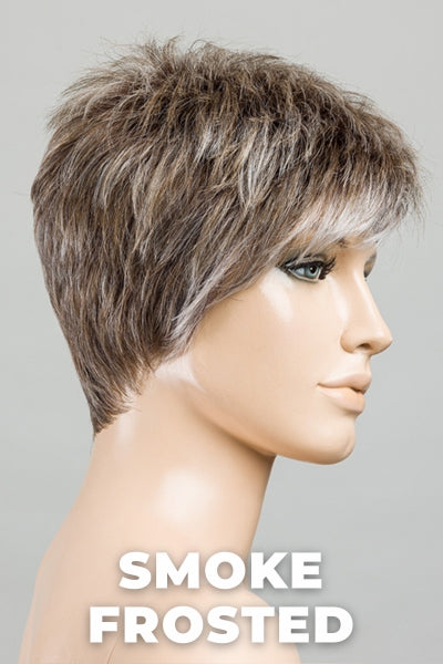 Ellen Wille Wigs - Chat - Smoke Frosted. Light Brown and Medium Brown with Pearl White and Grey Blend with a Soft Matte Finish.