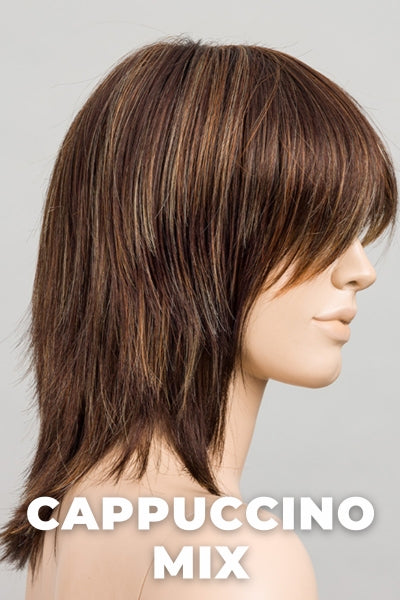 Ellen Wille Wigs - Rainbow - Cappuccino Mix. Dark Brown with Light Golden Blonde and Copper Red Blend.