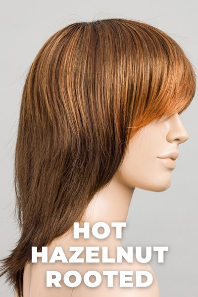 Ellen Wille Wigs - Rainbow - Hot Hazelnut Rooted. Light Copper Red and Medium Brown Blended with Light Auburn and Dark Brown with Shaded Roots.