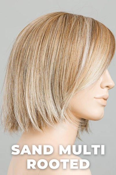 Ellen Wille Wigs - Ready Mono Part - Sand Multi Rooted. Lightest Brown and Medium Ash Blonde Blend with Light Brown Roots.
