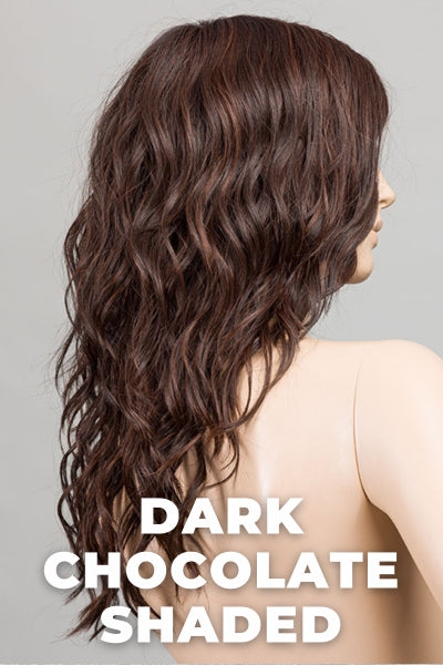 Ellen Wille Wigs - Serena - Dark Chocolate Shaded. Dark Brown, Light Auburn, Darkest Brown Blend with Shaded Roots.