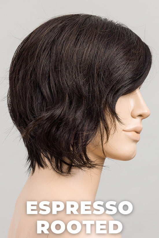 Ellen Wille - Cookie - Espresso Rooted. Darkest Brown base with a blend of Dark Brown and Warm Medium Brown throughout with Dark Roots.