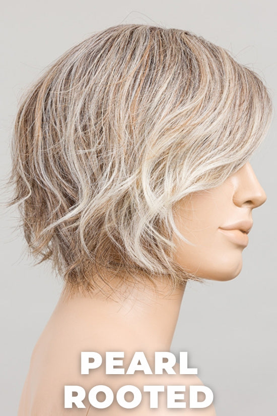 Ellen Wille - Cookie - Pearl Rooted. Pearl Platinum blended w/ light chestnut brown-50% gray and Lightest Ash Brown mix.