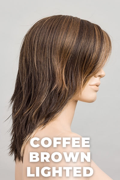 Ellen Wille - Flow - Coffee Brown Lighted. Pearl Platinum, Cool Platinum Blonde, and Silver White blend.