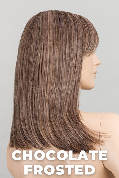 Ellen Wille - Jacky - Chocolate Frosted. Dark Brown and Dark Auburn with a Dark Neutral Blonde Blend with a Soft Matte Finish.