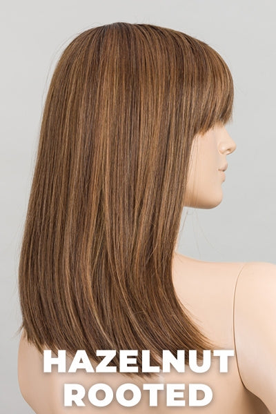 Ellen Wille - Jacky - Hazelnut Rooted. Medium Brown base with Medium Reddish Brown and Copper Red highlights and Dark Roots.