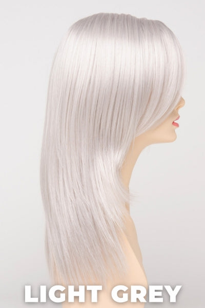 Color Swatch Light Grey for Envy wig Ava Human Hair Blend. Silver and white grey blend.