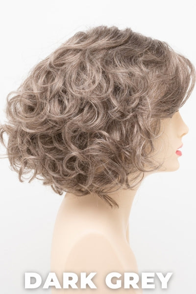 Color Swatch Dark Grey for Envy wig Bianca. Silver grey base with hints of neutral brown woven throughout.