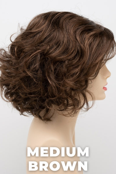 Color Swatch Medium Brown for Envy wig Bianca. A rich neutral brown with lowlights and highlights woven throughout.