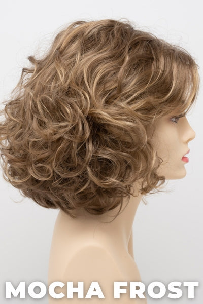 Color Swatch Mocha Frost for Envy wig Bianca. Golden brown with subtle golden blonde highlights.
