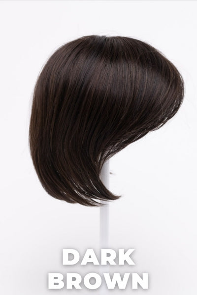 Color Swatch Dark Brown for Envy top piece  Big Bangs.  A blend of rich dark brown and dark mahogany brown with cool undertones.