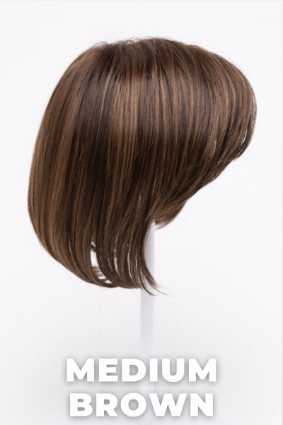 Color Swatch Medium Brown for Envy top piece  Big Bangs.  A rich neutral brown with lowlights and highlights woven throughout.