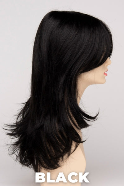 Color Swatch Black for Envy wig Bobbi. Rich dark ebony with subtle warm undertones.