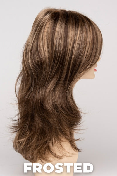 Color Swatch Frosted for Envy wig Bobbi. Creamy blonde with cool undertones and warm beige blonde tips.