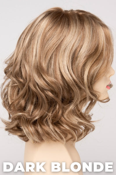 Color Swatch Dark Blonde for Envy wig Brittaney. Deep blonde with red undertones and bright wheat highlights.