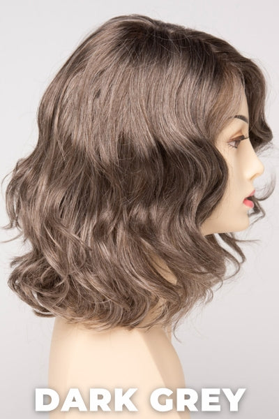 Color Swatch Dark Grey for Envy wig Brittaney. Silver grey base with hints of neutral brown woven throughout.