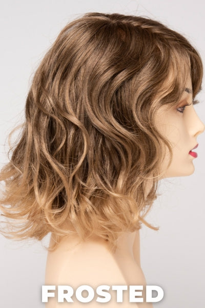 Color Swatch Frosted for Envy wig Brittaney. Creamy blonde with cool undertones and warm beige blonde tips.