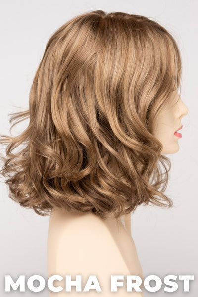 Color Swatch Mocha Frost for Envy wig Brittaney. Golden brown with subtle golden blonde highlights.
