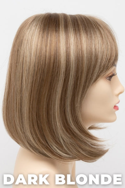 Color Swatch Dark Blonde for Envy wig Carley. Deep blonde with red undertones and bright wheat highlights.