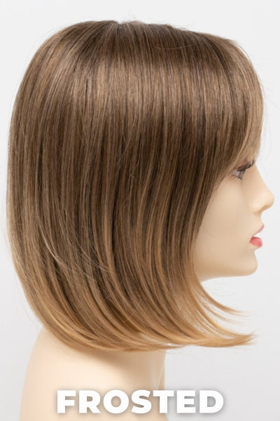 Color Swatch Frosted for Envy wig Carley. Creamy blonde with cool undertones and warm beige blonde tips.