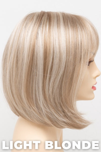 Color Swatch Light Blonde for Envy wig Carley. Golden blonde with creamy blonde and platinum blonde highlights.