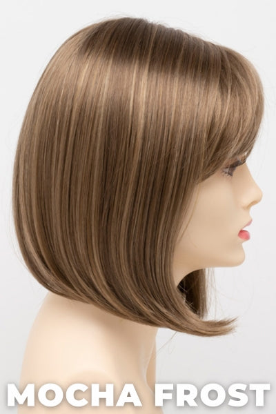 Color Swatch Mocha Frost for Envy wig Carley. Golden brown with subtle golden blonde highlights.