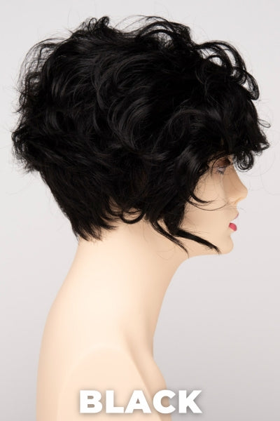 Color Swatch Black for Envy wig Carissa. Rich dark ebony with subtle warm undertones.