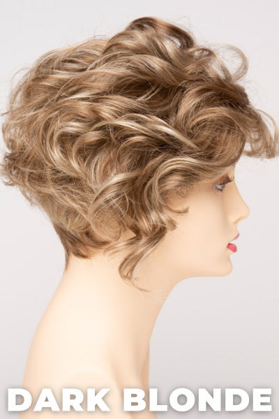 Color Swatch Dark Blonde for Envy wig Carissa. Deep blonde with red undertones and bright wheat highlights.