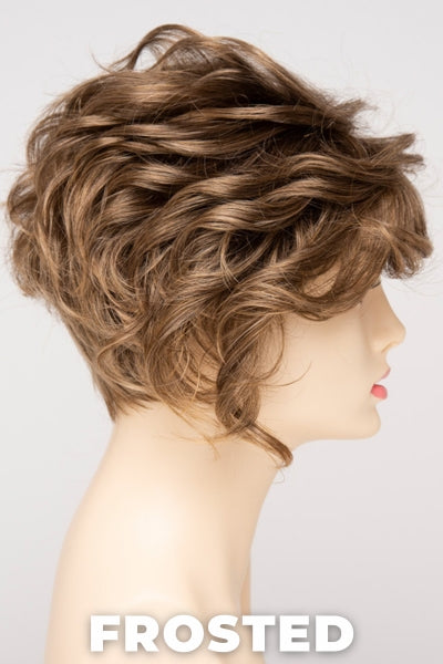 Color Swatch Frosted for Envy wig Carissa. Creamy blonde with cool undertones and warm beige blonde tips.